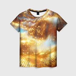 Футболка женская Блестящая золотая текстура, цвет: 3D-принт