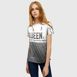 Футболка женская Queen - white gradient посередине, цвет: 3D-принт — фото 2