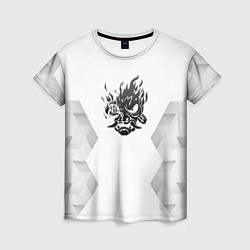 Футболка женская Cyberpunk 2077 white poly, цвет: 3D-принт