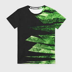 Футболка женская Color green black, цвет: 3D-принт