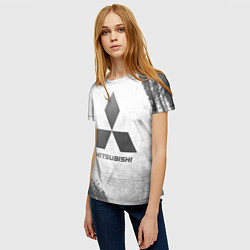 Футболка женская Mitsubishi - white gradient, цвет: 3D-принт — фото 2