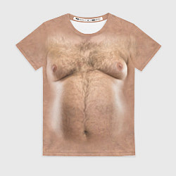 Футболка женская Волосатое тело толстяка, цвет: 3D-принт