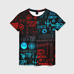 Женская футболка Twenty one pilots rock pattern