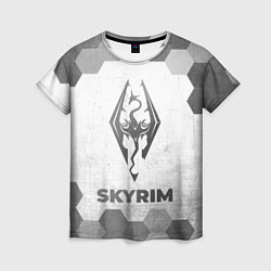 Футболка женская Skyrim - white gradient, цвет: 3D-принт