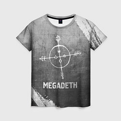 Футболка женская Megadeth - grey gradient, цвет: 3D-принт