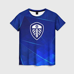 Женская футболка Leeds United blue poly