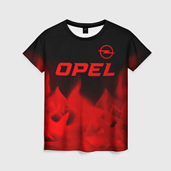 Футболка женская Opel - red gradient посередине, цвет: 3D-принт
