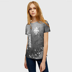Футболка женская My Chemical Romance - grey gradient вертикально, цвет: 3D-принт — фото 2
