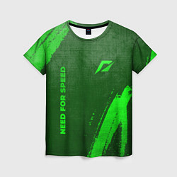 Футболка женская Need for Speed - green gradient вертикально, цвет: 3D-принт