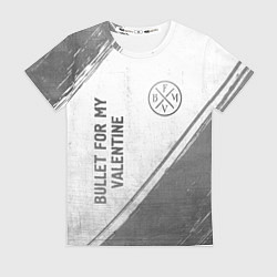 Футболка женская Bullet For My Valentine - white gradient вертикаль, цвет: 3D-принт