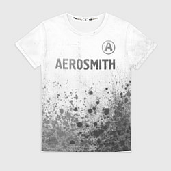 Женская футболка Aerosmith - white gradient посередине