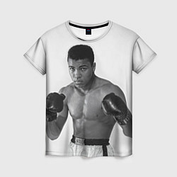 Футболка женская Молодой Мухаммед Али, цвет: 3D-принт