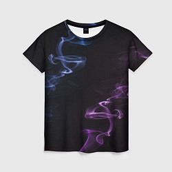 Женская футболка Color black blue pink