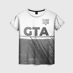 Футболка женская GTA - white gradient посередине, цвет: 3D-принт