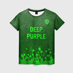 Футболка женская Deep Purple - green gradient посередине, цвет: 3D-принт