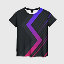 Футболка женская Color black line, цвет: 3D-принт