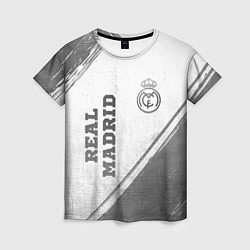 Футболка женская Real Madrid - white gradient вертикально, цвет: 3D-принт