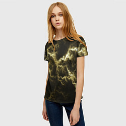 Футболка женская Lightning yellow, цвет: 3D-принт — фото 2