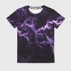 Женская футболка Lightning purple flicker