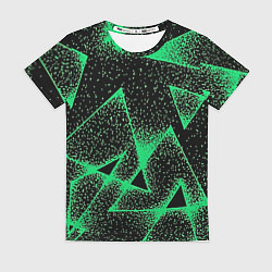 Женская футболка A light green triangle with dots