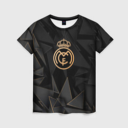 Футболка женская Real Madrid golden poly, цвет: 3D-принт