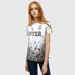 Футболка женская Inter - white gradient посередине, цвет: 3D-принт — фото 2