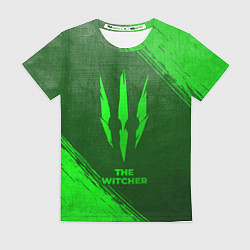 Футболка женская The Witcher - green gradient, цвет: 3D-принт