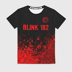 Футболка женская Blink 182 - red gradient посередине, цвет: 3D-принт