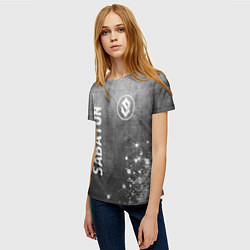 Футболка женская Sabaton - grey gradient вертикально, цвет: 3D-принт — фото 2