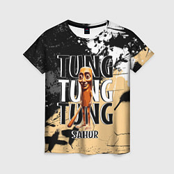 Футболка женская Тунг тунг тунг сахур итальянские мемы, цвет: 3D-принт