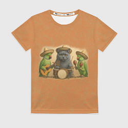 Футболка женская Надежды маленький оркестрик в оранжевом, цвет: 3D-принт