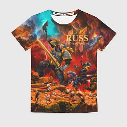 Футболка женская Лман Русс примарх Космических Волков, цвет: 3D-принт