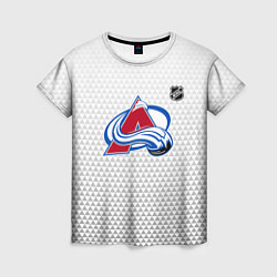 Футболка женская Колорадо Эвеланш - белый геометрический градиент, цвет: 3D-принт