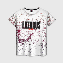 Женская футболка Лазарь аниме надпись гранж