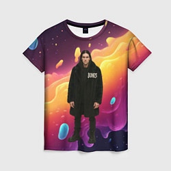 Футболка женская Bones во весь рост в черной одежде, цвет: 3D-принт