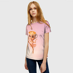Футболка женская Балерина капучино ии мем, цвет: 3D-принт — фото 2