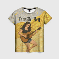 Футболка женская Lana Del Rey с гитарой, цвет: 3D-принт
