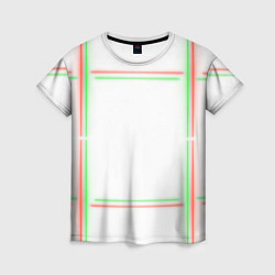 Женская футболка Neon light green red