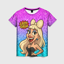 Футболка женская Леди Гага мультяшная, цвет: 3D-принт