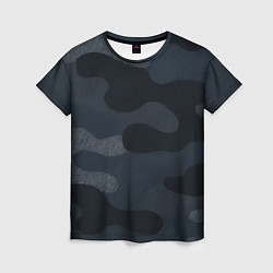 Футболка женская Текстурный камуфляж на ткани, цвет: 3D-принт