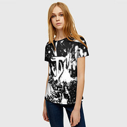 Футболка женская Doom белые краски, цвет: 3D-принт — фото 2