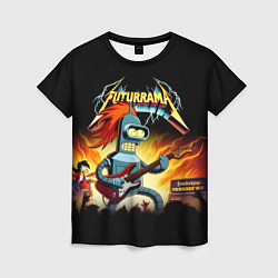 Футболка женская Bender is a hard rock guitarist - Futurama, цвет: 3D-принт