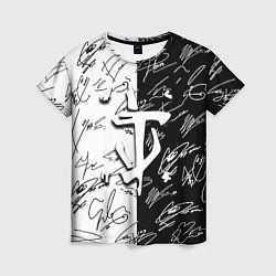 Женская футболка Doom автографы