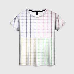 Футболка женская Color white multicolored stripes, цвет: 3D-принт