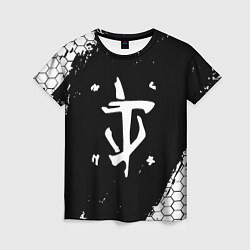 Женская футболка Doom соты краски