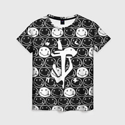 Женская футболка Doom x nirvana pattern