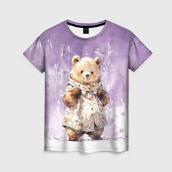 Футболка женская Умилительный мишка, цвет: 3D-принт