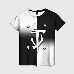 Женская футболка Doom black geometry