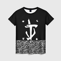 Женская футболка Doom геометрия линии