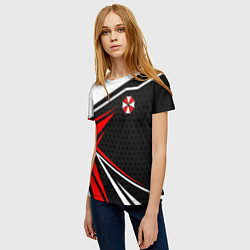 Футболка женская Umbrella - red uniform, цвет: 3D-принт — фото 2